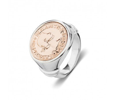 Rose gold deals coin ring